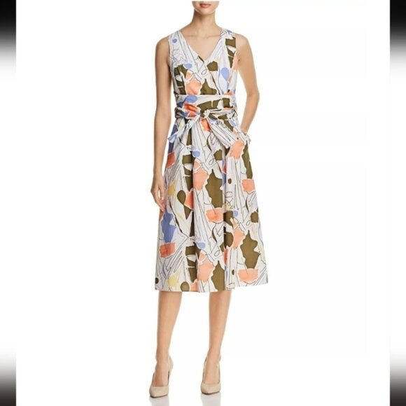 Lafayette 148 New York Dresses & Skirts - Lafayette 148 New York Aileen Print Tie-Waist Midi Dress